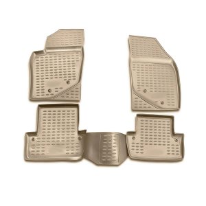 Volvo S60 Floor Mats - Omac - Rubber TPE - Beige - '01-'09